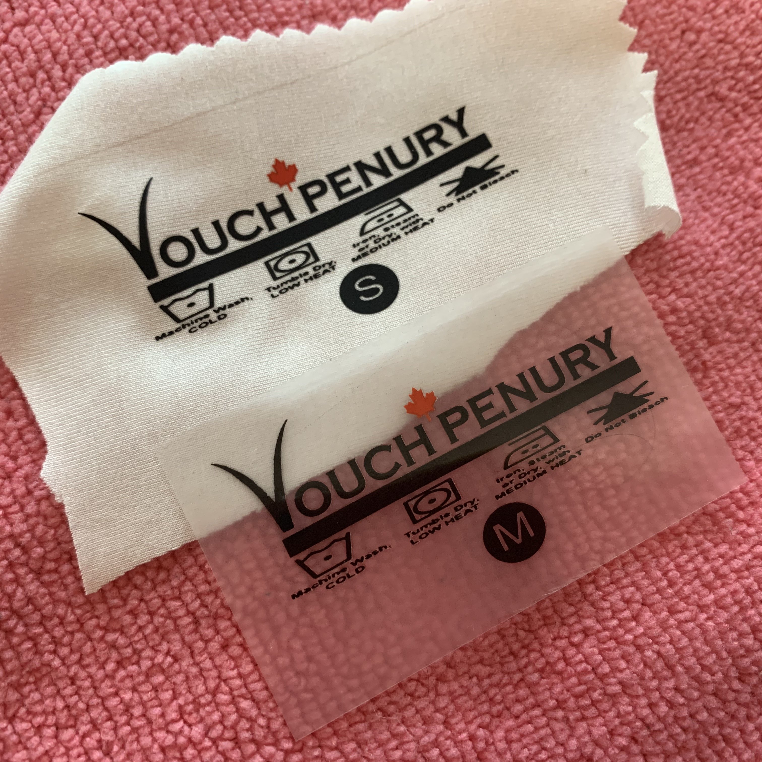 Transparent PET film heat transfer printing label for textile,heat pressed transfer label for fabric