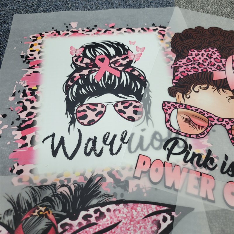 No Minimum Plastisol DTF Digital Nobody fights alone Breast Cancer Custom Ready To Press Heat Transfer Designs For T Shirts