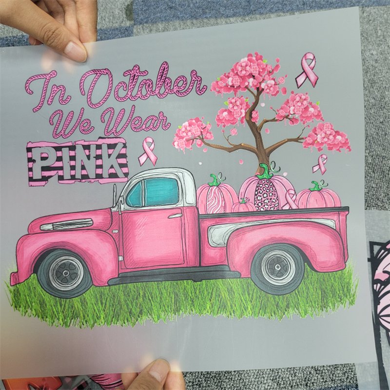 No Minimum Plastisol DTF Digital Nobody fights alone Breast Cancer Custom Ready To Press Heat Transfer Designs For T Shirts