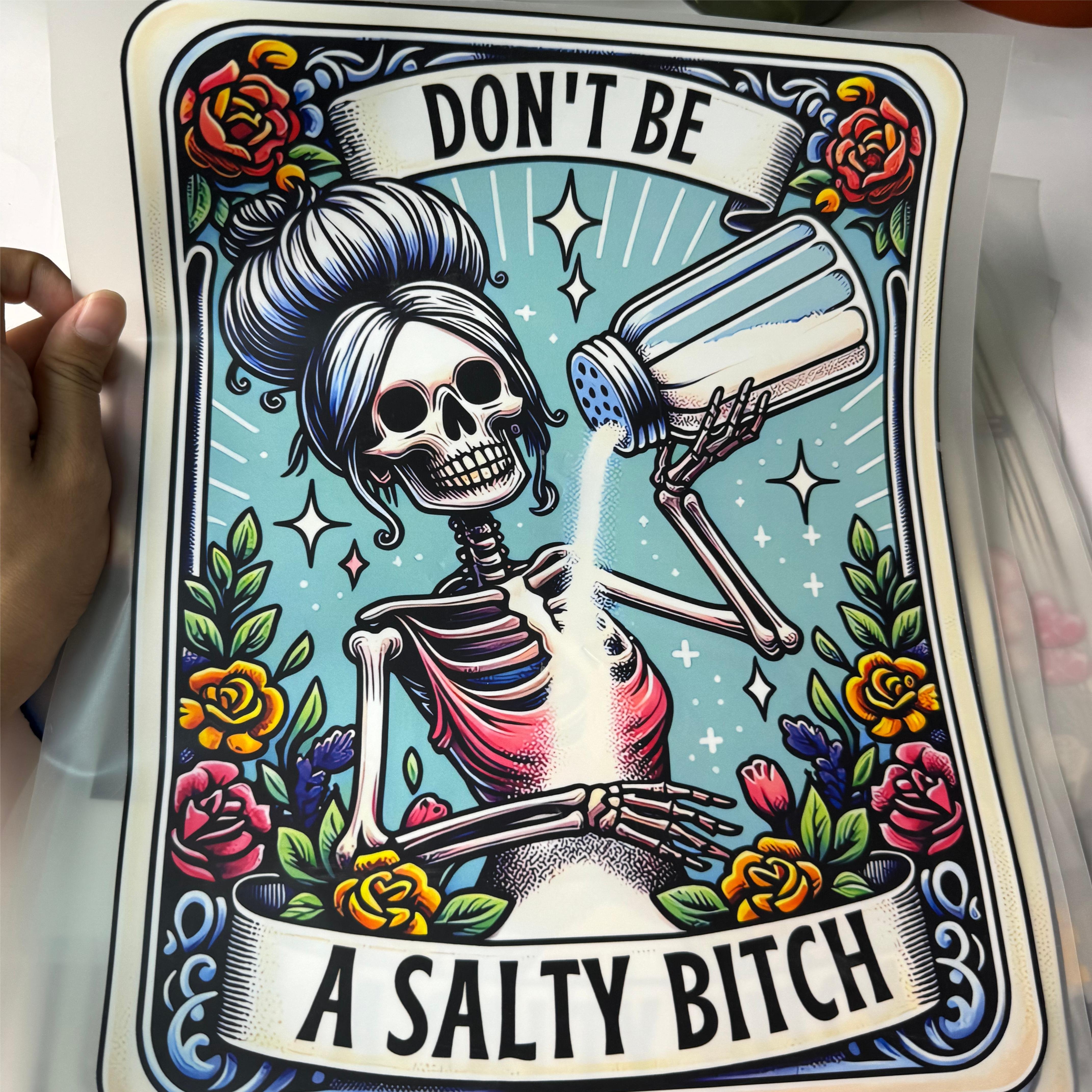 High Quality Custom Skull Design Heat Transfer Sticker for T-Shirt Jeans Canvas Bag Ready to Press DTF Heat Transfer