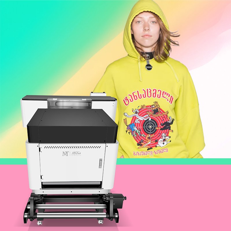 Fast Speed MTuTech All In One 60cm Inkjet DTF Transfer Printer For Custom Apparel T-shirts Printing