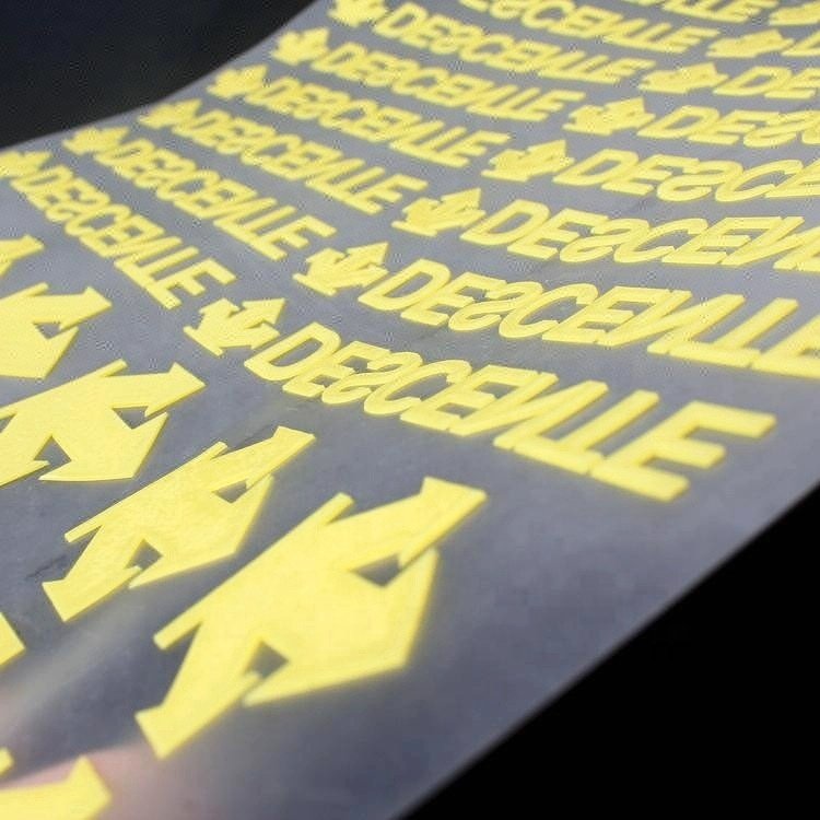 High Density Iron on Printed Custom 3D Logo Silicone Heat Transfer Printing for Raised Rubber Label