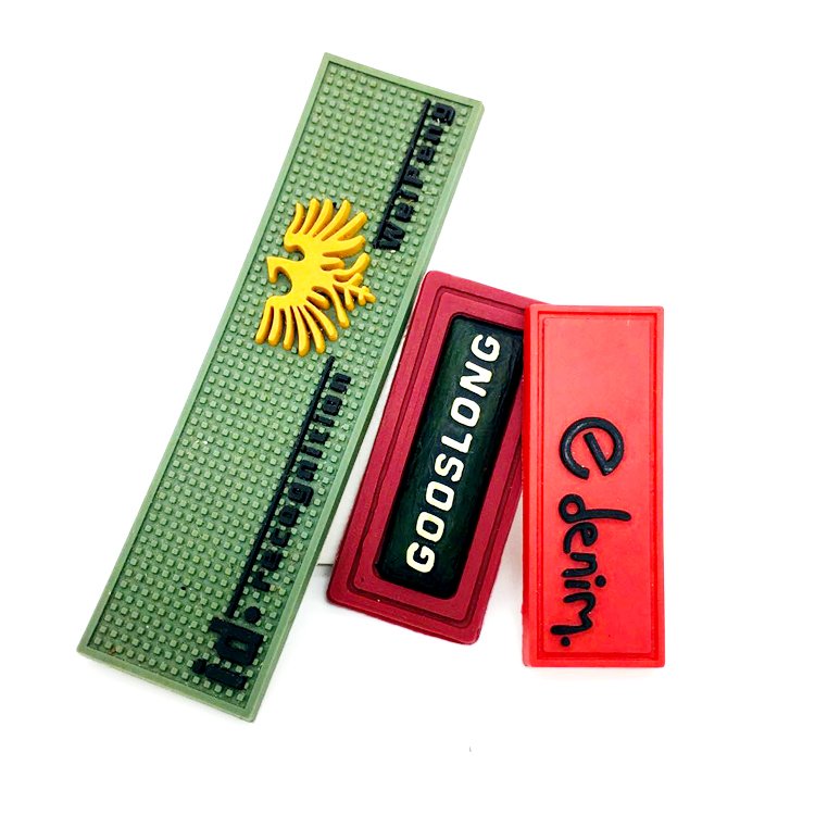 Custom Sew On Clothing Garment Hat 3d Emboss Silicone Rubber Designer Patch Brand Logo Rubber Patch Logo Custom Rubber Patches
