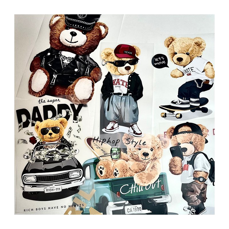 wholesale custom htv vinyl sticker screen printing plastisol dtf designs iron on transfer for clothes heat transfers