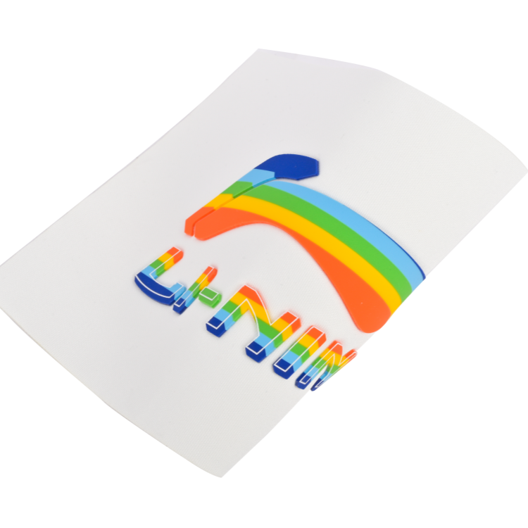 brand logo 3d Raised Effect garment customized labels 3D Soft Silicone Heat Transfer Printing Label stickers for clothing