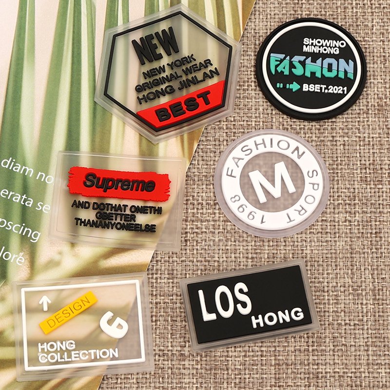 Custom 3D Soft PVC hat logo heat Embossed Custom PVC tactical clear pvc print patches mold Rubber patches for Garment