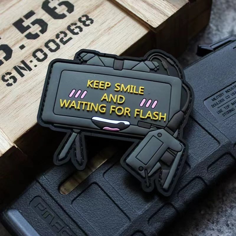 Custom 3D Soft PVC hat logo heat Embossed Custom PVC tactical clear pvc print patches mold Rubber patches for Garment
