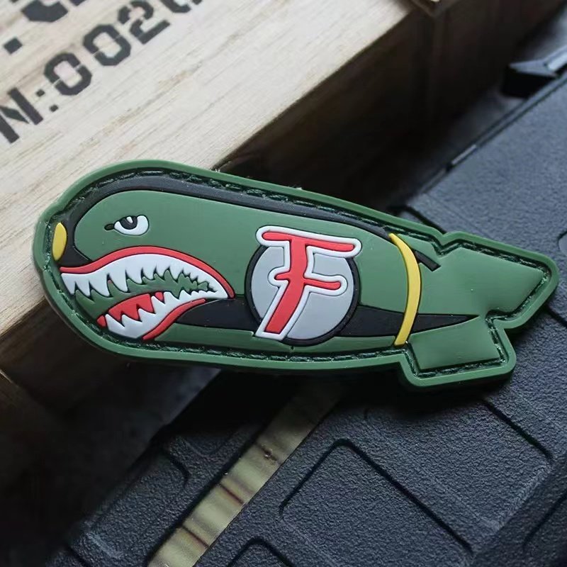 Custom 3D Soft PVC hat logo heat Embossed Custom PVC tactical clear pvc print patches mold Rubber patches for Garment