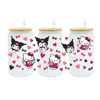Popular 16oz UV DTF Cup Wrap Waterproof and Washable Water Transfer Printing Heat Transfer on Glass Material