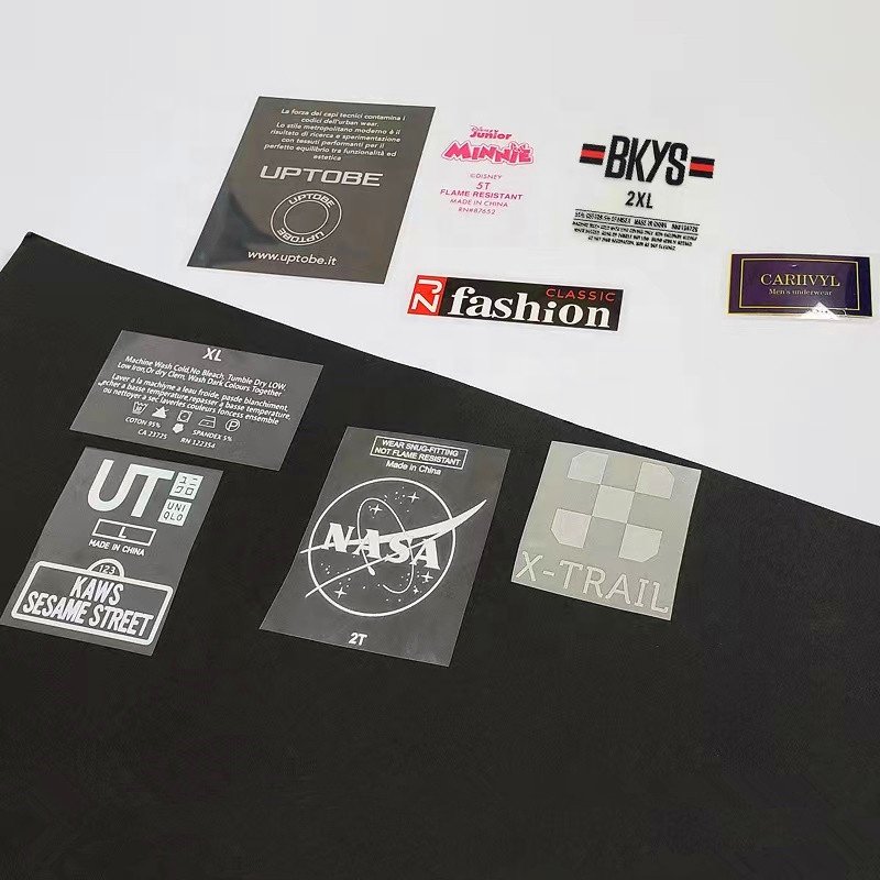 clothing tags labels custom Iron On Tag Clothing accessories labels Heat Transfer Luxury Washable Care Label