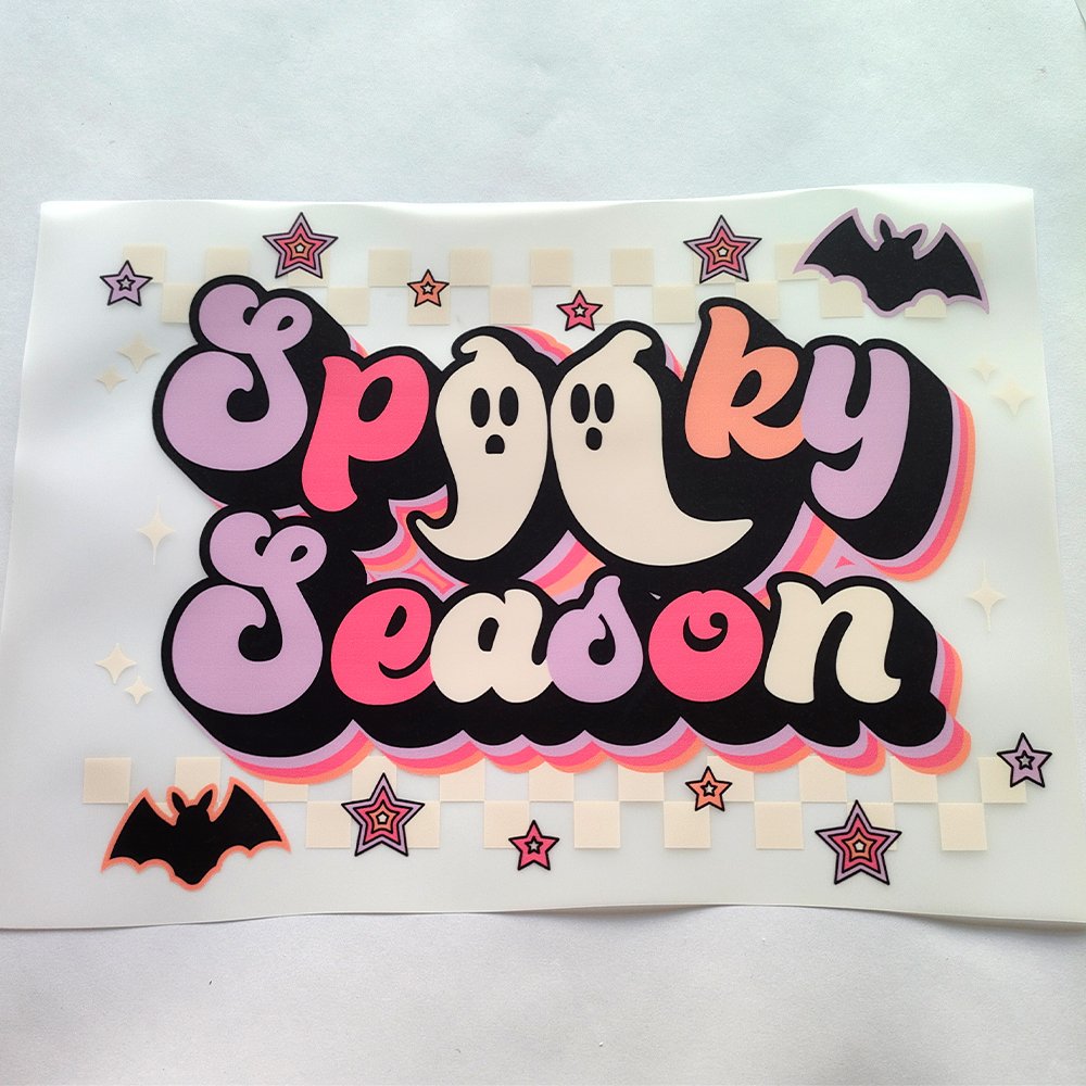 Halloween Custom Dtf Printing Screen Print Pumpkin Ghost boo Heat Transfer Printing Ready To Press dtf Transfer For T-shirt