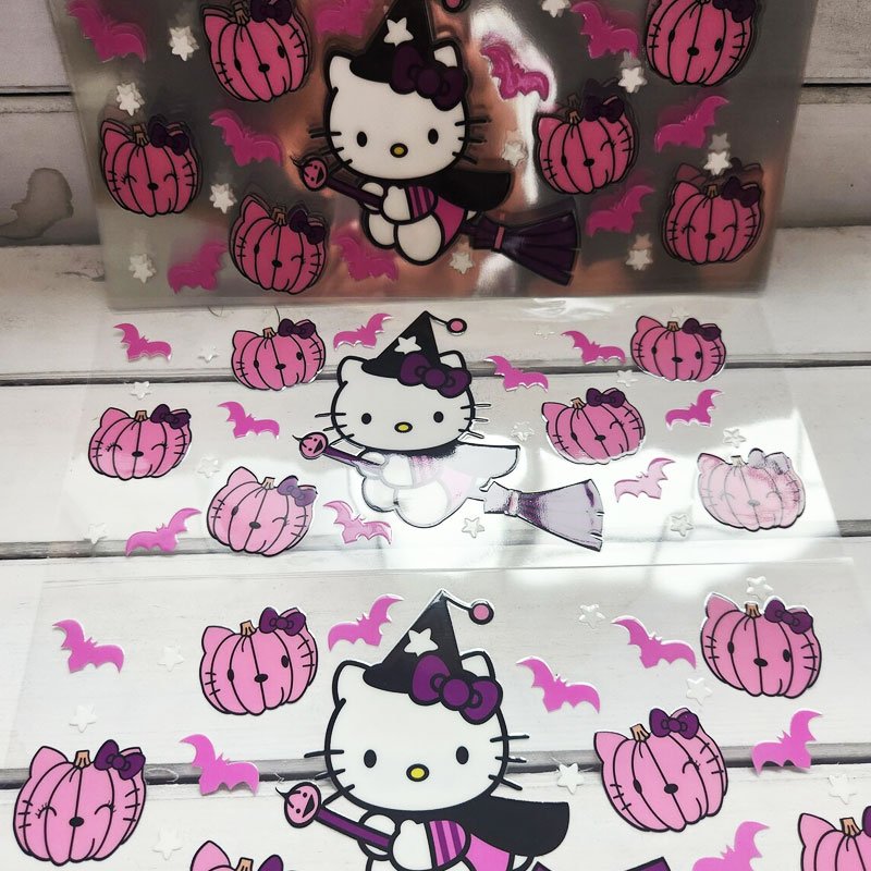custom Halloween uv dtf cup wraps transfer cartoon Anime monster movie horror character 16oz uvdtf Decals Stickers