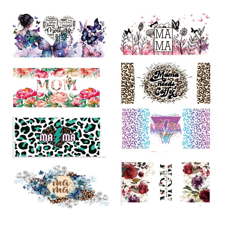 Nurse Doctor Waterproof UV DTF Cup Wrap Transfers 16 oz Coffee Mug Flower Sticker Label