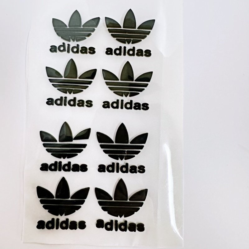 Custom logo 3D Raised Effect Rubber Silicone Heat Transfer Clothing Silicone Iron on Label Transfer Sticker For T-shirt