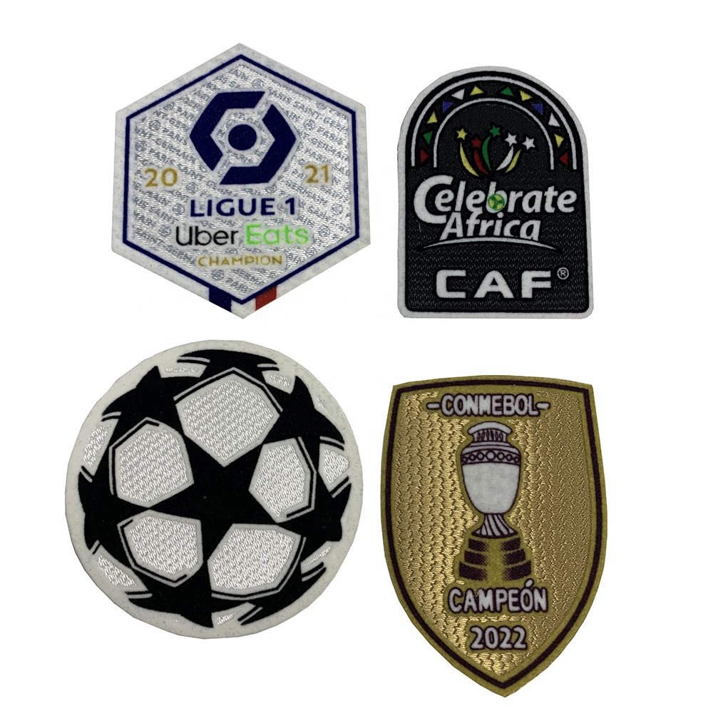 Wholesale Custom Heat Transfer Printing 3D Colorful Sport Club Logo Flocking Patches for Sportswear