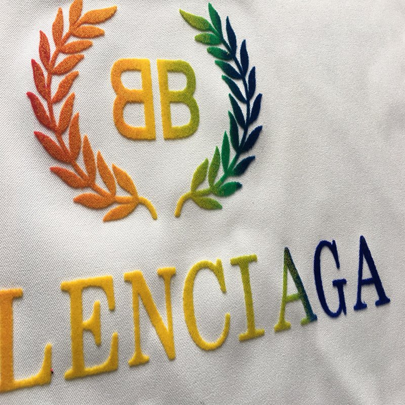 Custom heat transfer LOGO 3D embossed TPU PVC flock silicone iron on patch printing heat transfer labels