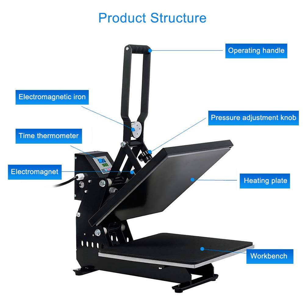 Ruida Semi-Automatic 16 X 20 Inches Magnetic Auto Open Transfer Heat Press Machine