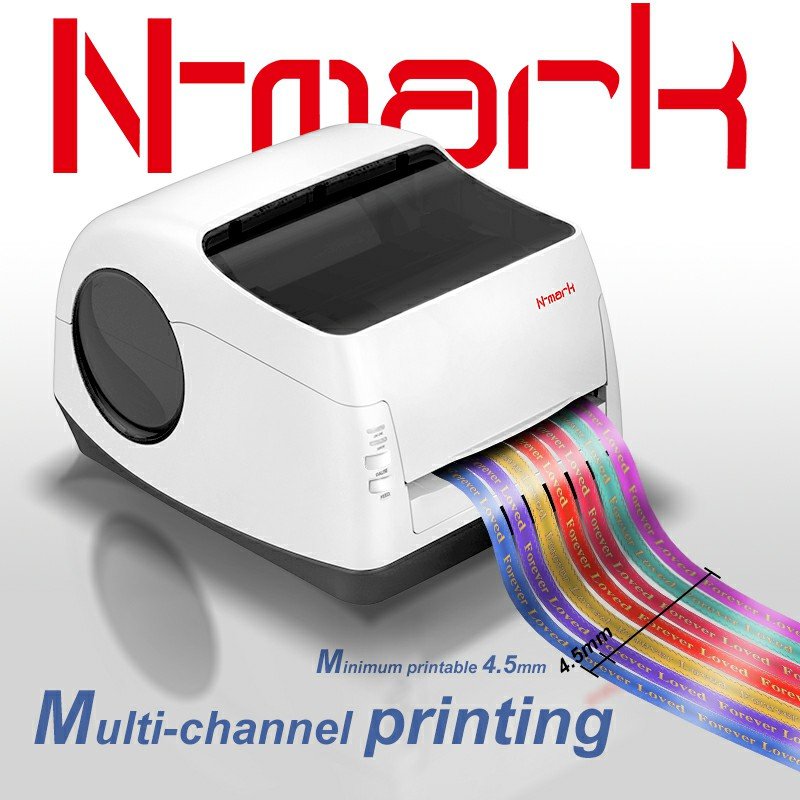 N-mark Digital hot foil ribbon printer/classical and hot sale satin ribbon printing machine