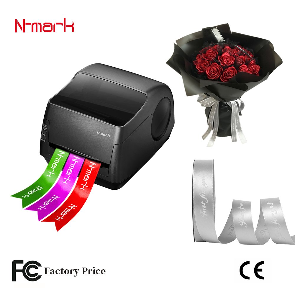N-mark Digital hot foil ribbon printer/classical and hot sale satin ribbon printing machine