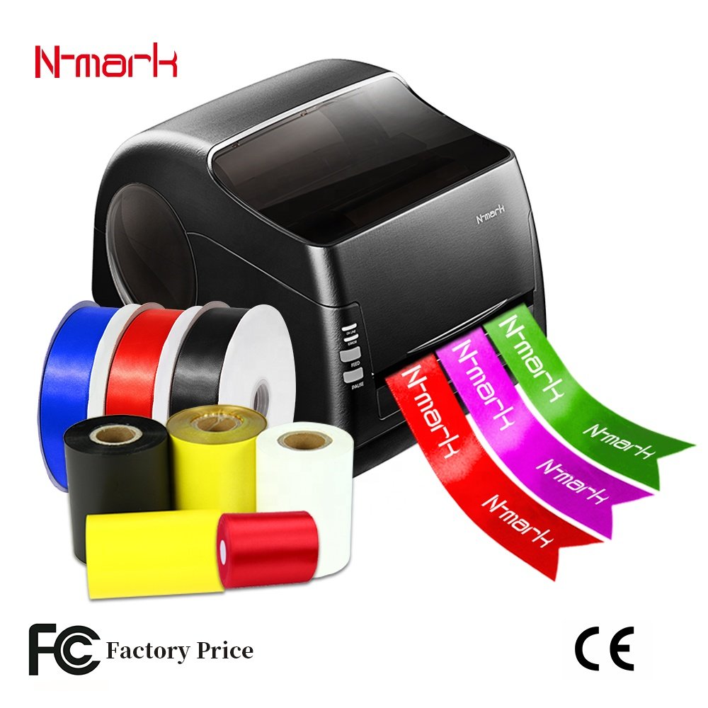 N-mark Digital hot foil ribbon printer/classical and hot sale satin ribbon printing machine
