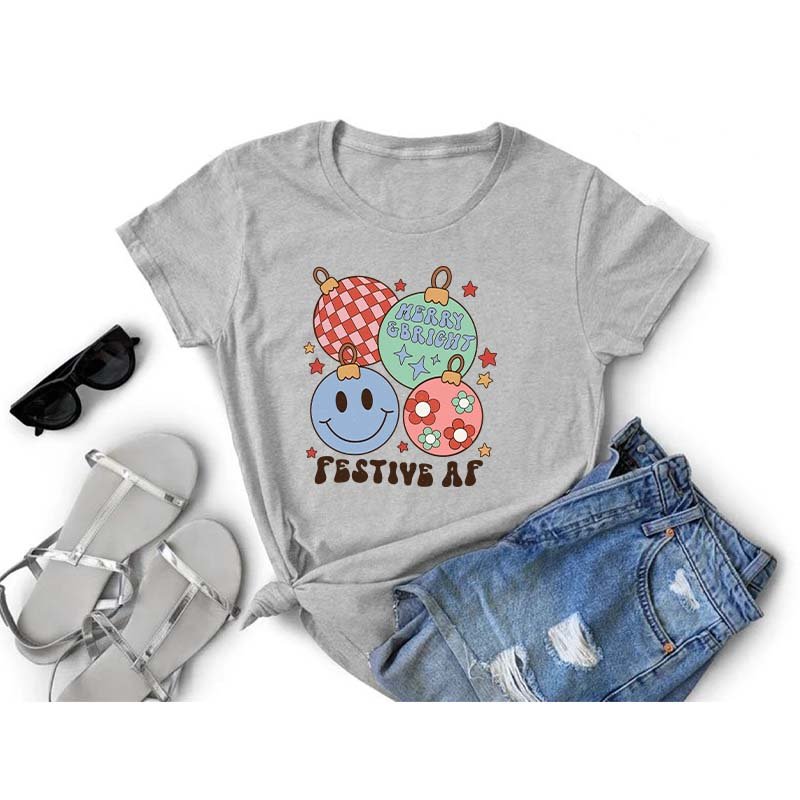 Hot Sale Christmas Dtf Transfers Christmas Lights Custom Transfer Print Heat Transfer Appliqued