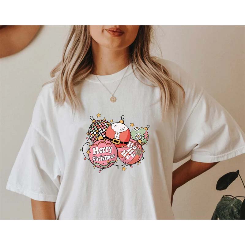 Hot Sale Christmas Dtf Transfers Christmas Lights Custom Transfer Print Heat Transfer Appliqued