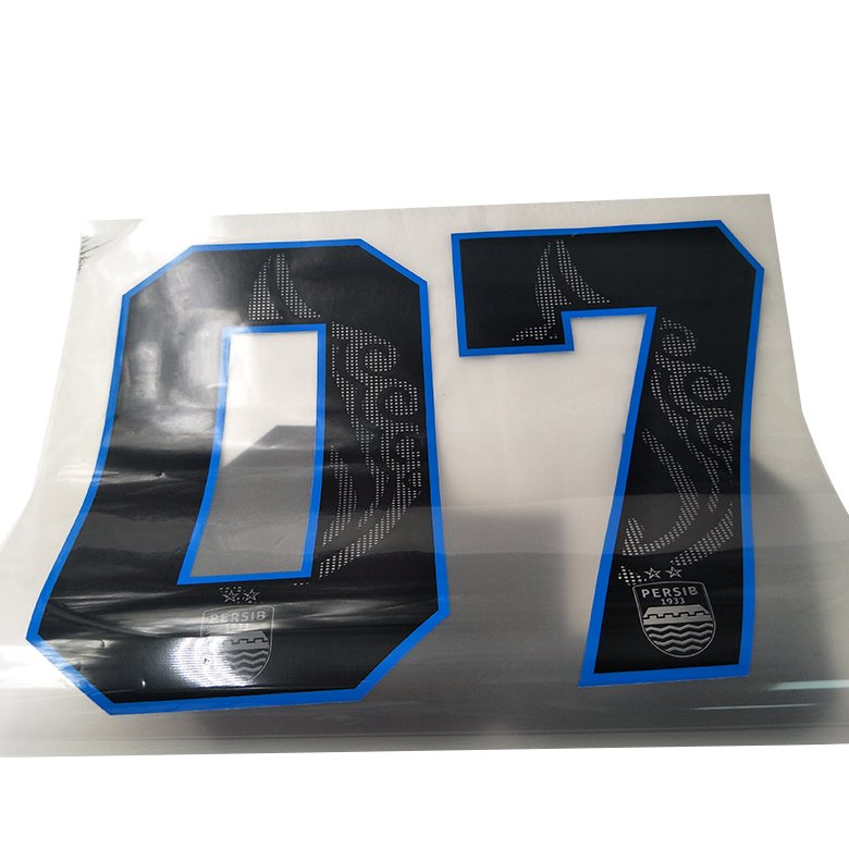 Wholesale high quality jersey number heat transfer printing label for tshirt