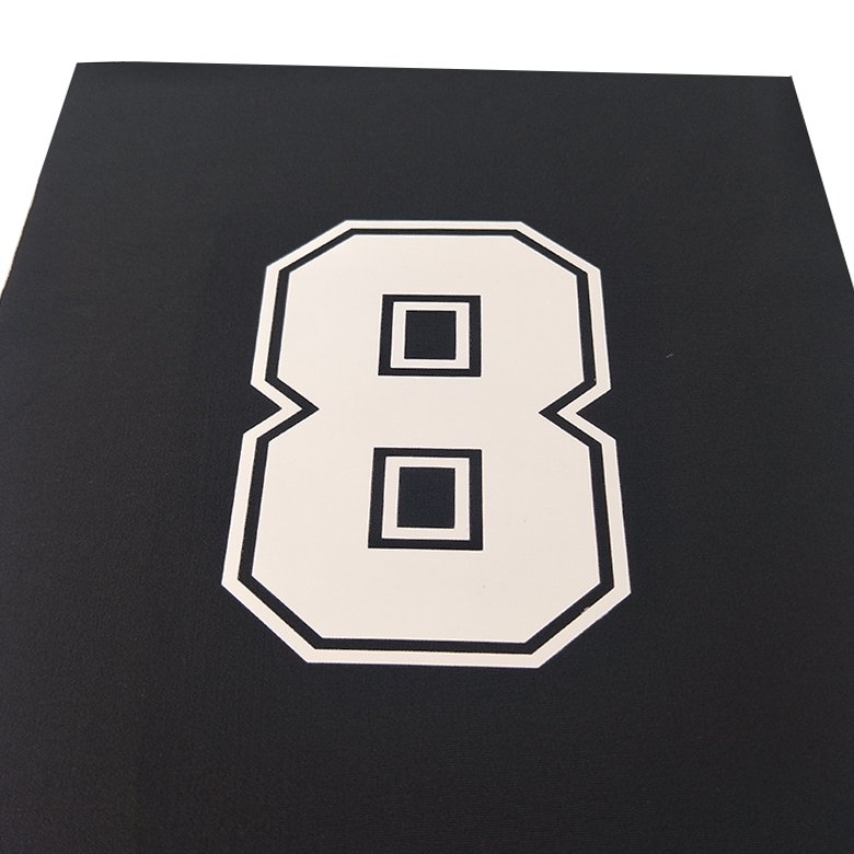 Wholesale high quality jersey number heat transfer printing label for tshirt