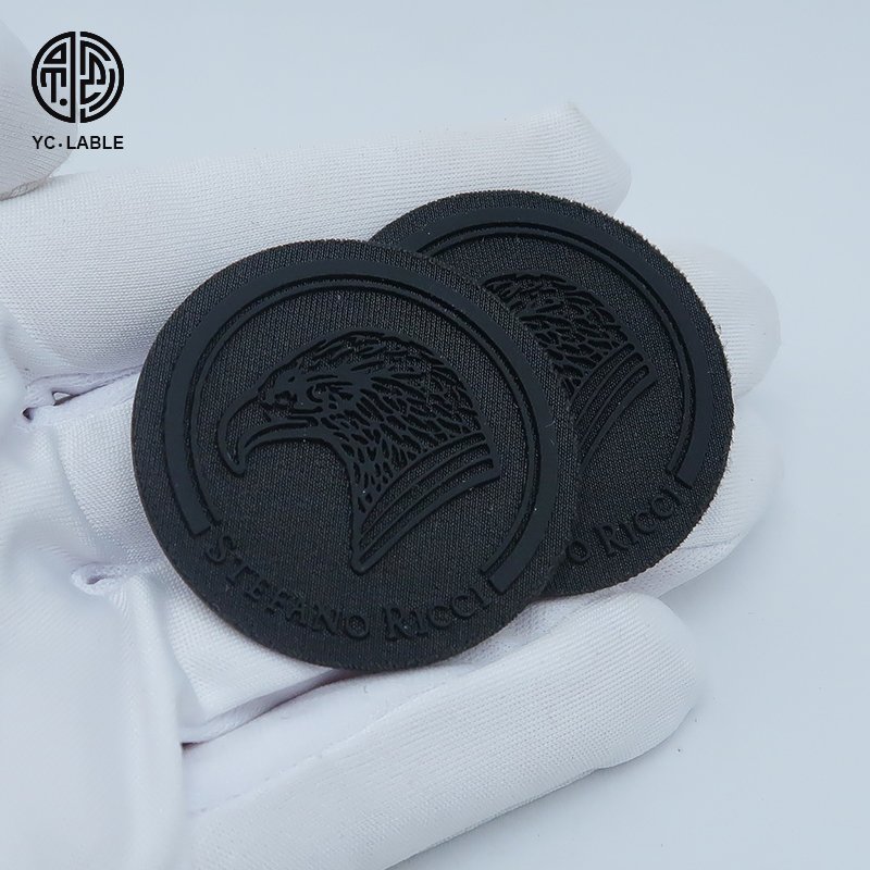 Factory Custom silicone labels for clothing printing garment labels
