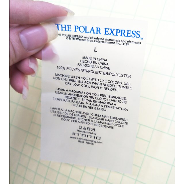 T-shirt washing care label heat transfer printing type heat transfer logo