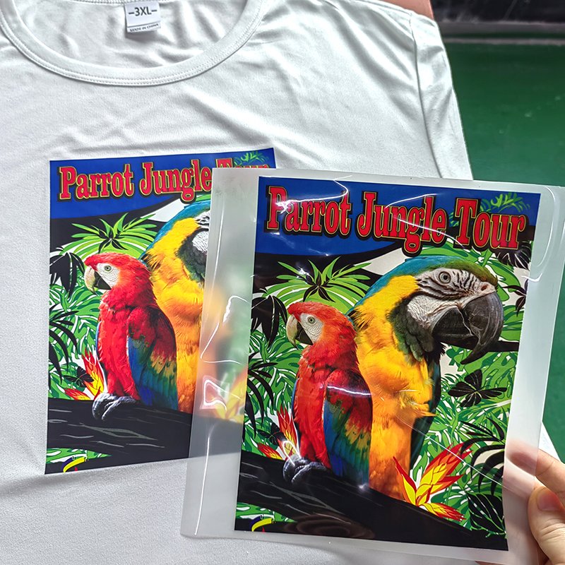 Custom Full Colors Clothing Plastisol stickers Heat Transfer Printing Label