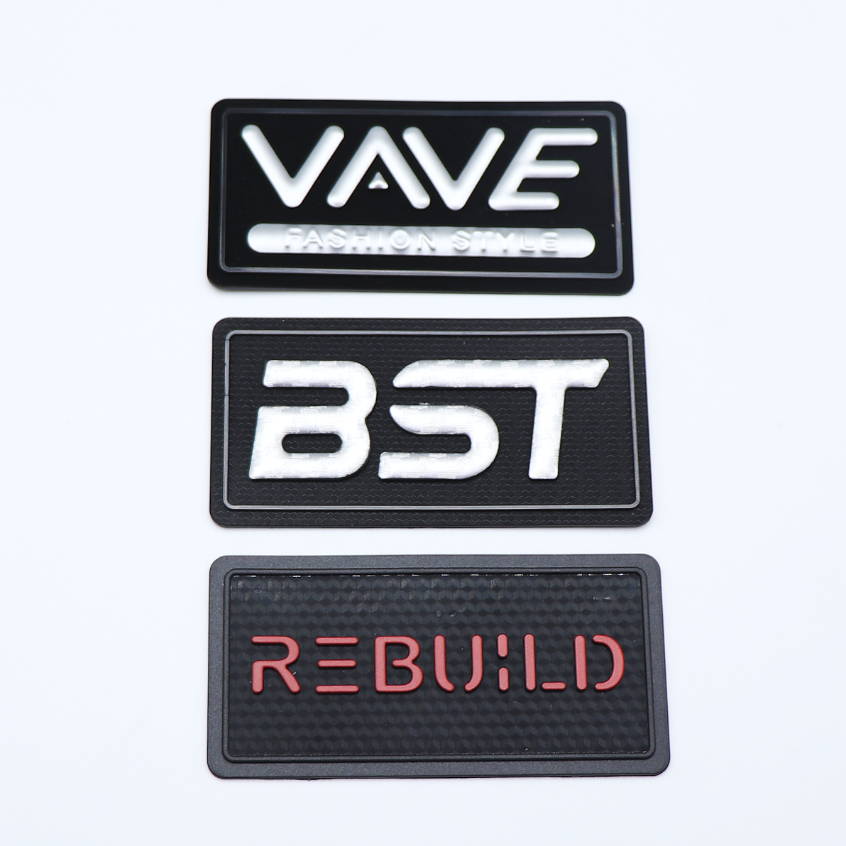 Custom Heat Transfer 3D Embossed TPU PVC Rubber Flock Silicone Iron-on Patch Logo Printing Labels