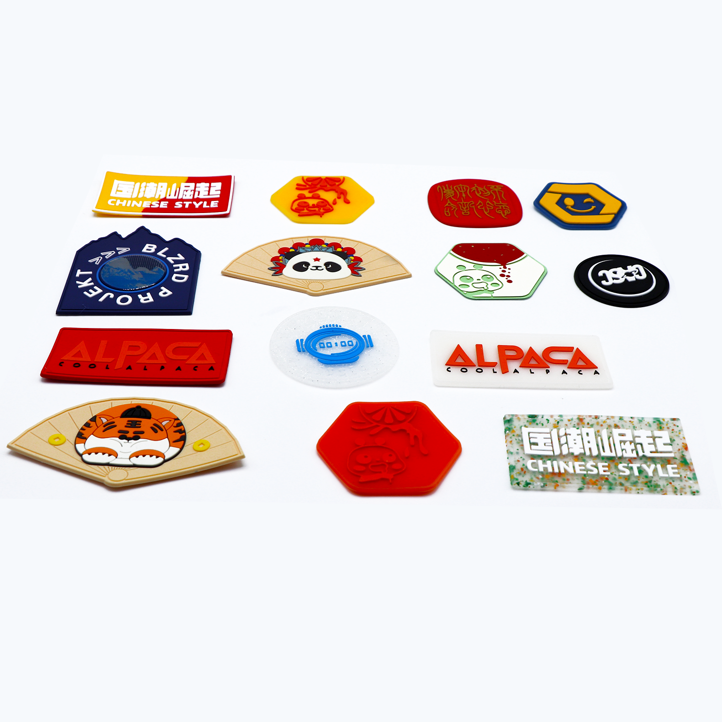 Custom Heat Transfer 3D Embossed TPU PVC Rubber Flock Silicone Iron-on Patch Logo Printing Labels