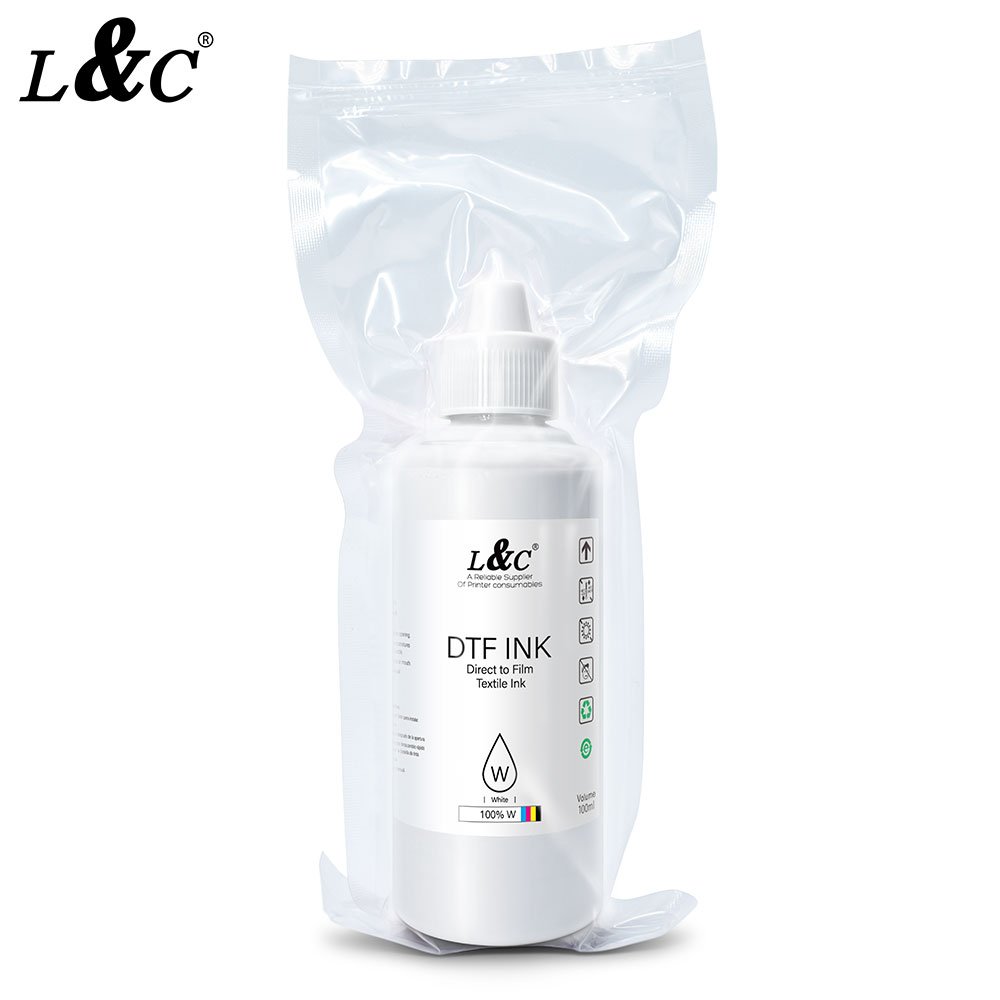 Good quality refill ink 100ml white pigment dtf ink dtf for white ink circulation epson p600 r1390 i3200