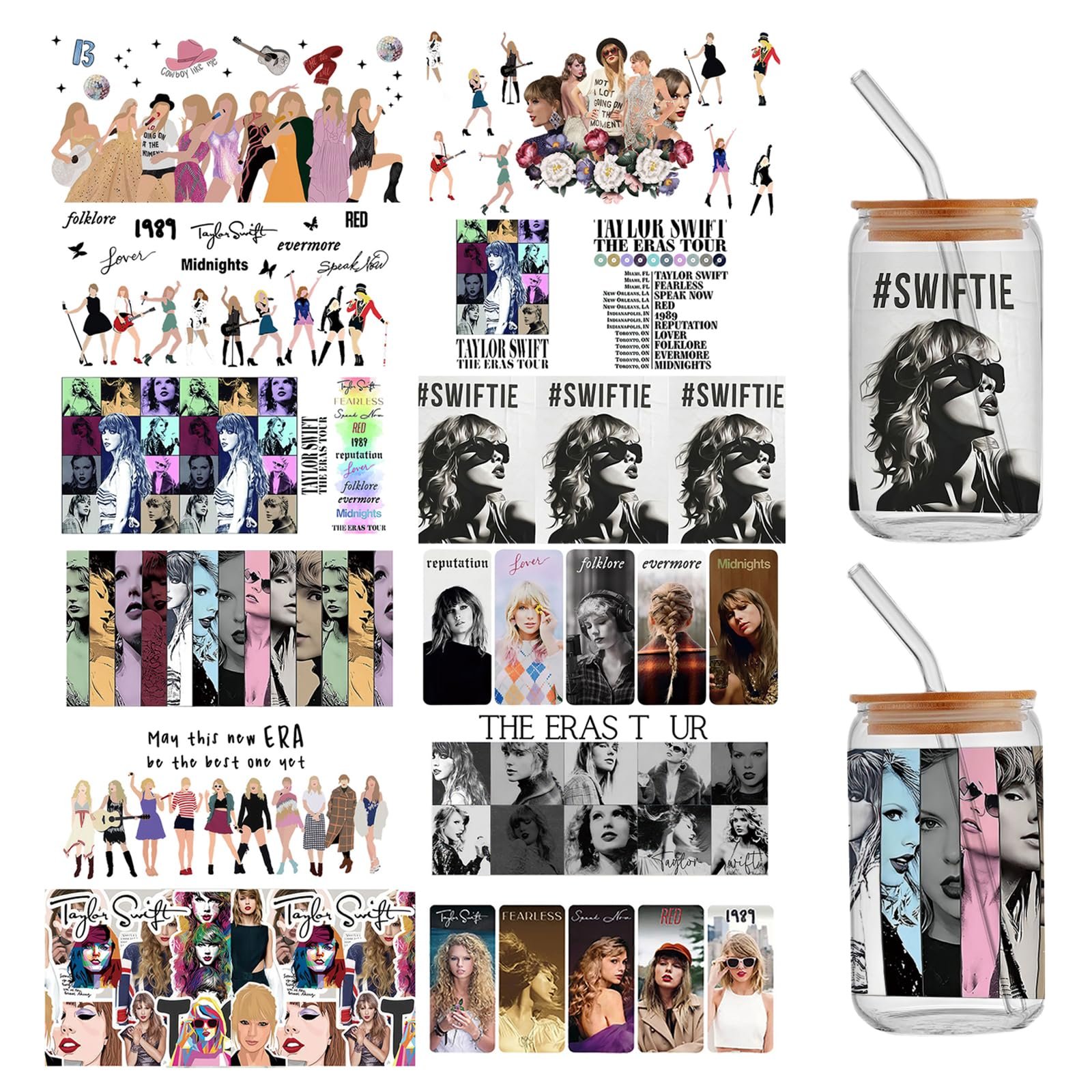 Wholesale 16oz UV DTF Cups Wraps Transfers Custom Logo 16 oz Decals Stickers for Mugs Transfer Printing