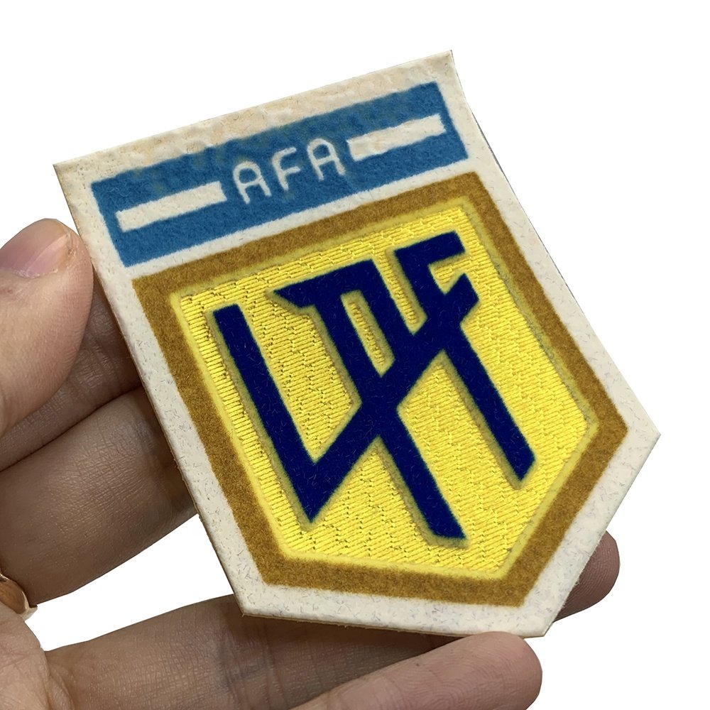 Wholesale Custom Heat Transfer Printing 3D Colorful Sport Club Logo Flocking Patches for Sportswear