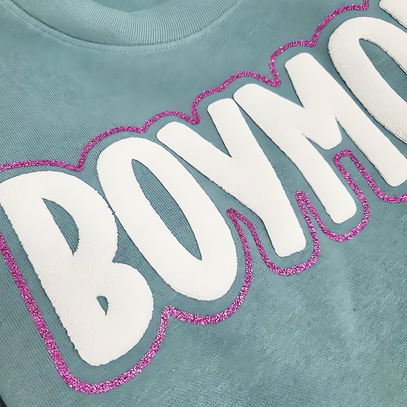 Personalized Glitter Puff Heat Transfers for Cheer Uniforms Premium Quality Metallic Vinyl for T-Shirts, Hoodies, and Sportswear