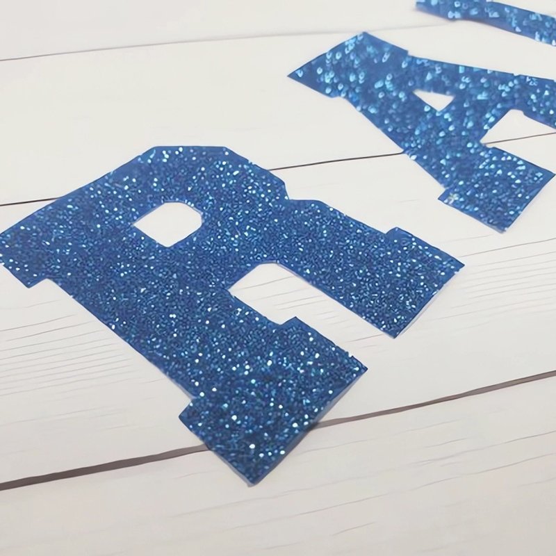 Personalized Glitter Puff Heat Transfers for Cheer Uniforms Premium Quality Metallic Vinyl for T-Shirts, Hoodies, and Sportswear