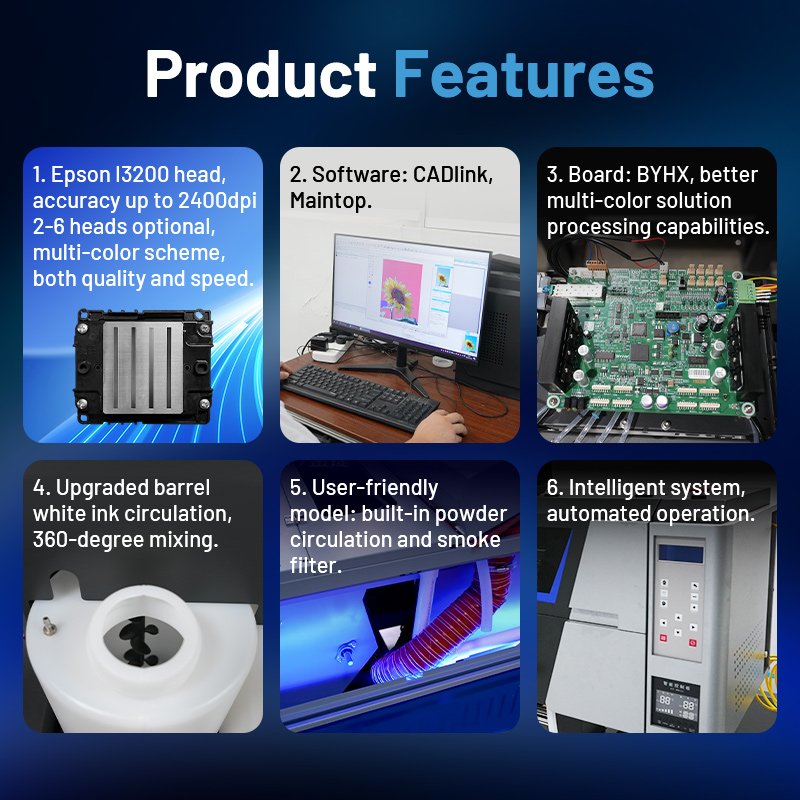 Kingjet A3 Dtf Printer printing Machine Digital T-shirt printing Machine Printer For Clothes A3 40cm Dual I3200 Head DTF Printer