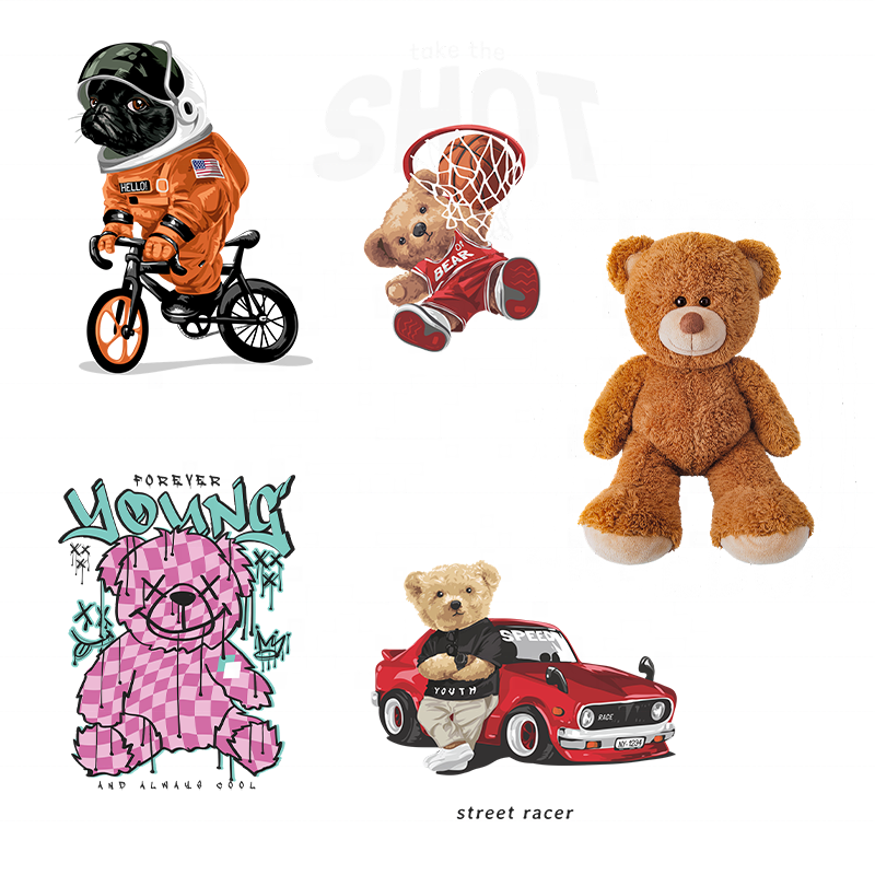 Custom dtf transfers designs ready to press Iron On Sticker Logo Printed Transfers Heat Transfer Designs For T Shirts