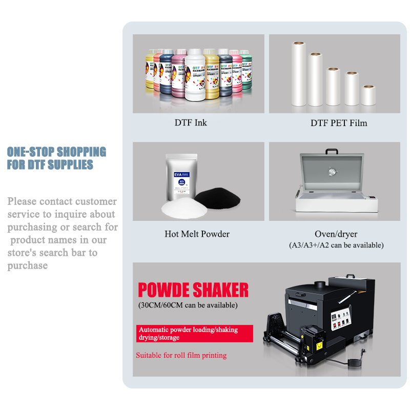 Hot Sale A3+/A3 30/33cm Transfer Film Printing Machine Eps XP600 DTF Printer for T Shirt Logo Printing