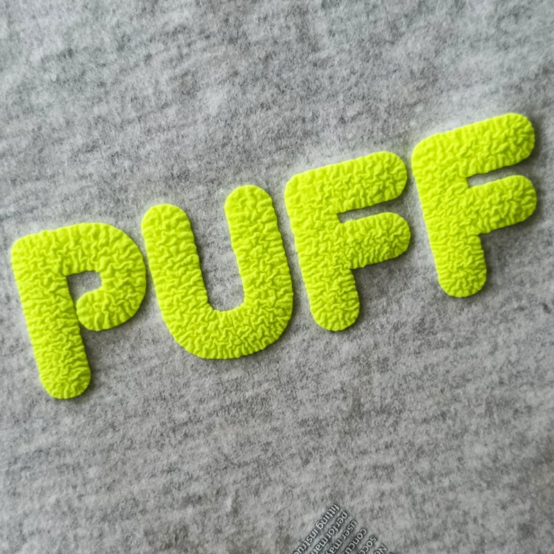 2025 new style 3d silicone heat transfer printing label Iron on Puff Stickers for Clothing with High Quality