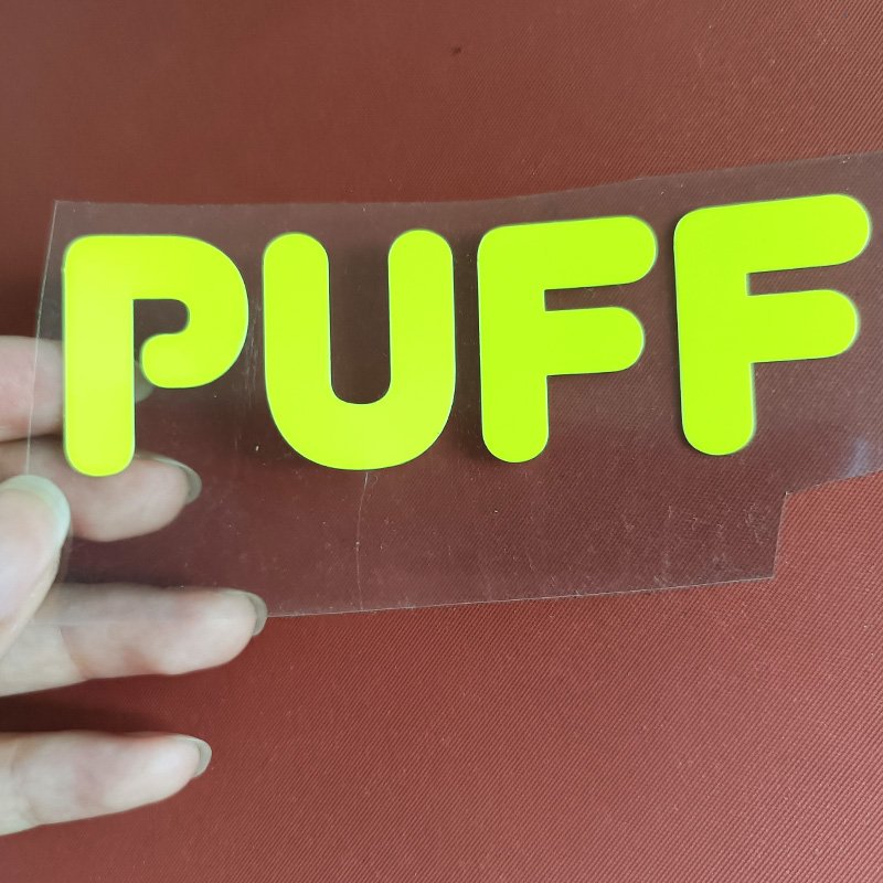 2025 new style 3d silicone heat transfer printing label Iron on Puff Stickers for Clothing with High Quality