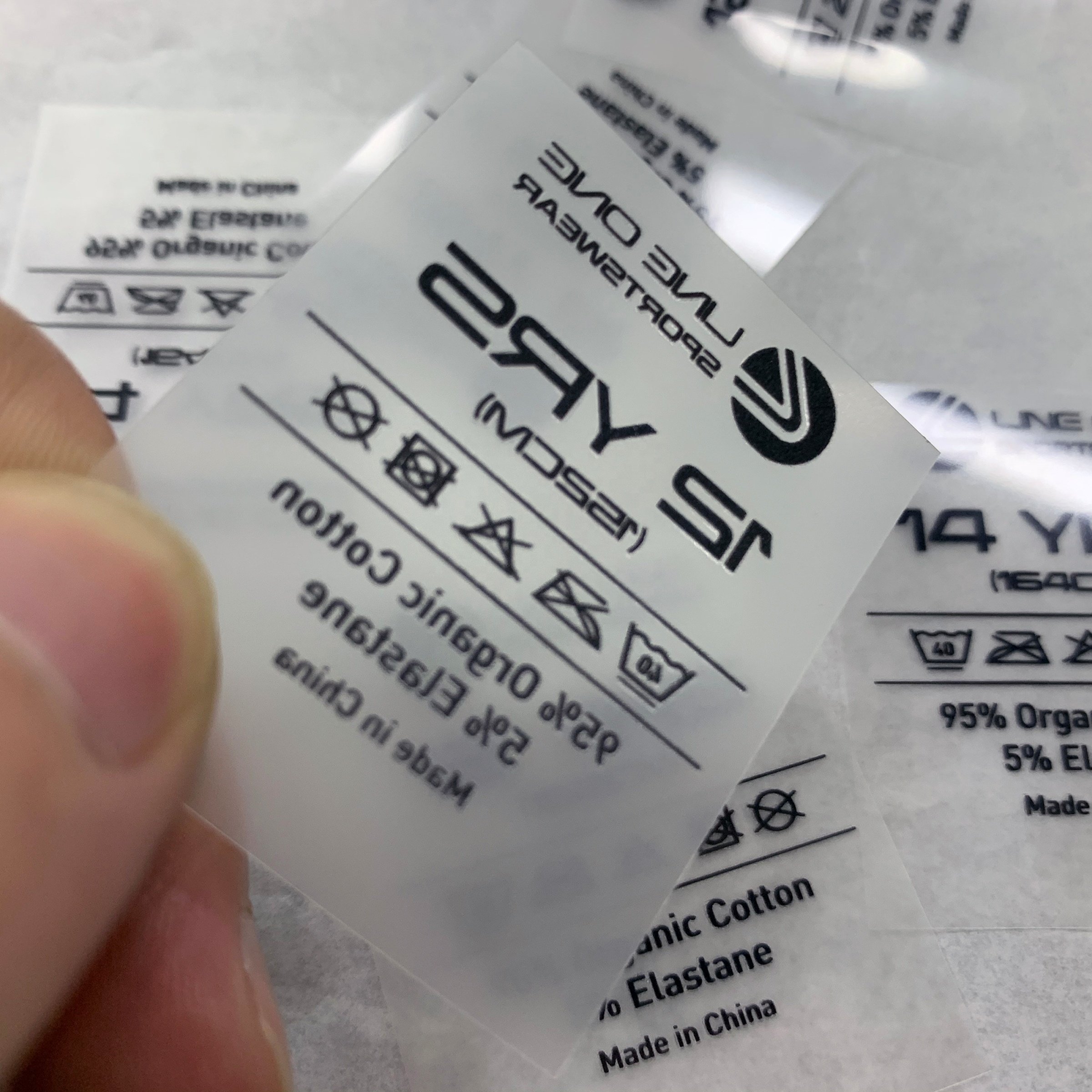 Custom Garment Heat Transfer Labels Washable Collar Label Shirt Heat Transfer Ironing Label