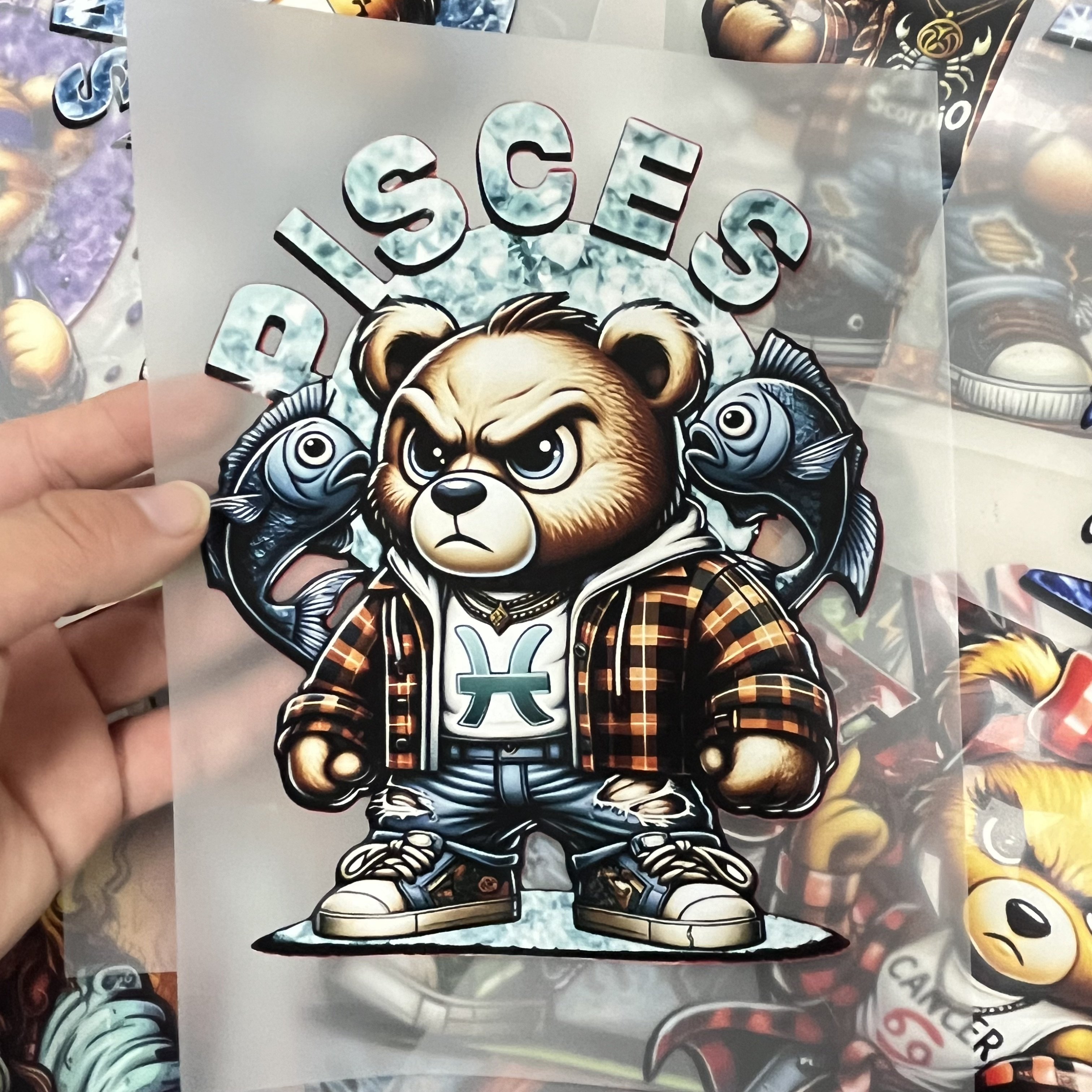 Custom Design Iron Plastisol Offset DTF Heat Transfers Vinyl Screen Prints for Clothing Heat Transfer Printing