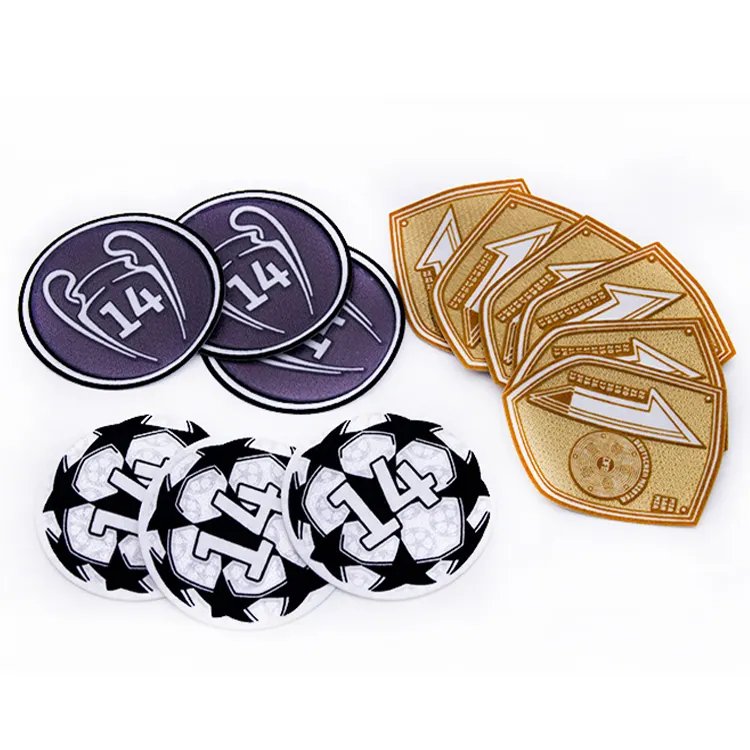 3D Shirts Custom Logo Letter Leather Hat Soccer Letter Patches Iron On Heat Transfer Label Printing
