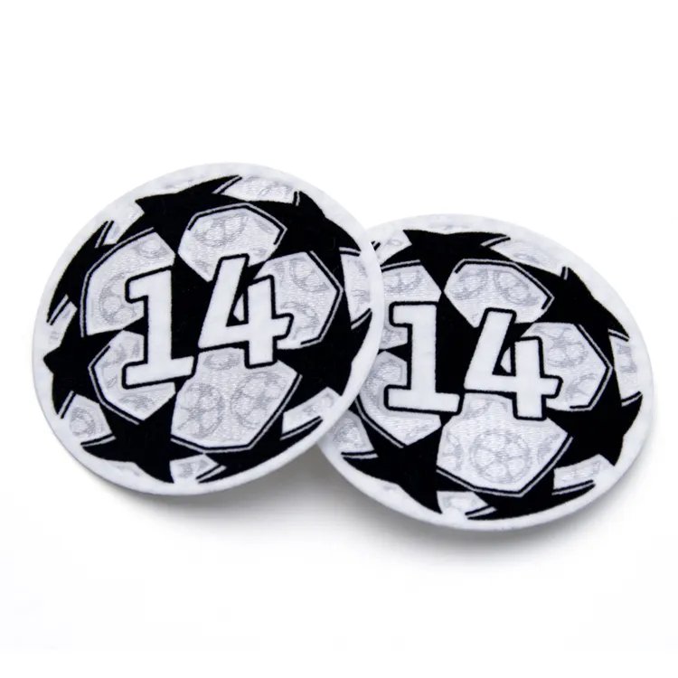 3D Shirts Custom Logo Letter Leather Hat Soccer Letter Patches Iron On Heat Transfer Label Printing