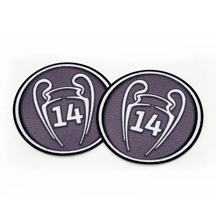 3D Shirts Custom Logo Letter Leather Hat Soccer Letter Patches Iron On Heat Transfer Label Printing