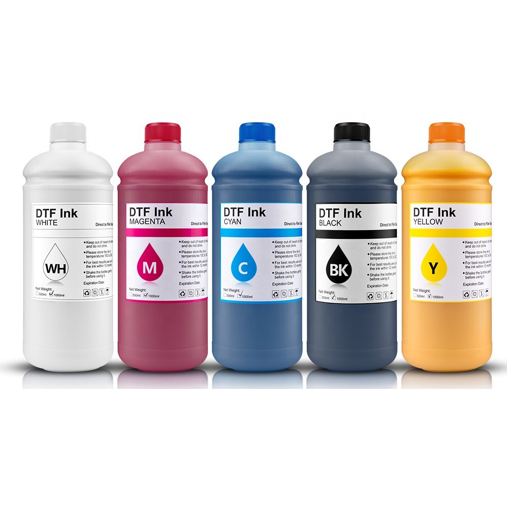 OCBESTJET 1000ML White DTF Textile Film Transfer Printing Ink For Epson DX5 DX7 XP600 TX800 WF4720 I3200