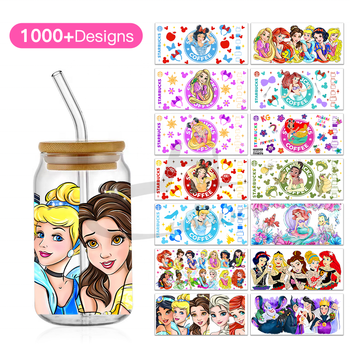 Wholesale Ready To Transfer UV DTF Cup Wraps Custom Wraps for 16oz 20oz Libbey Glass 24oz Cold Cup